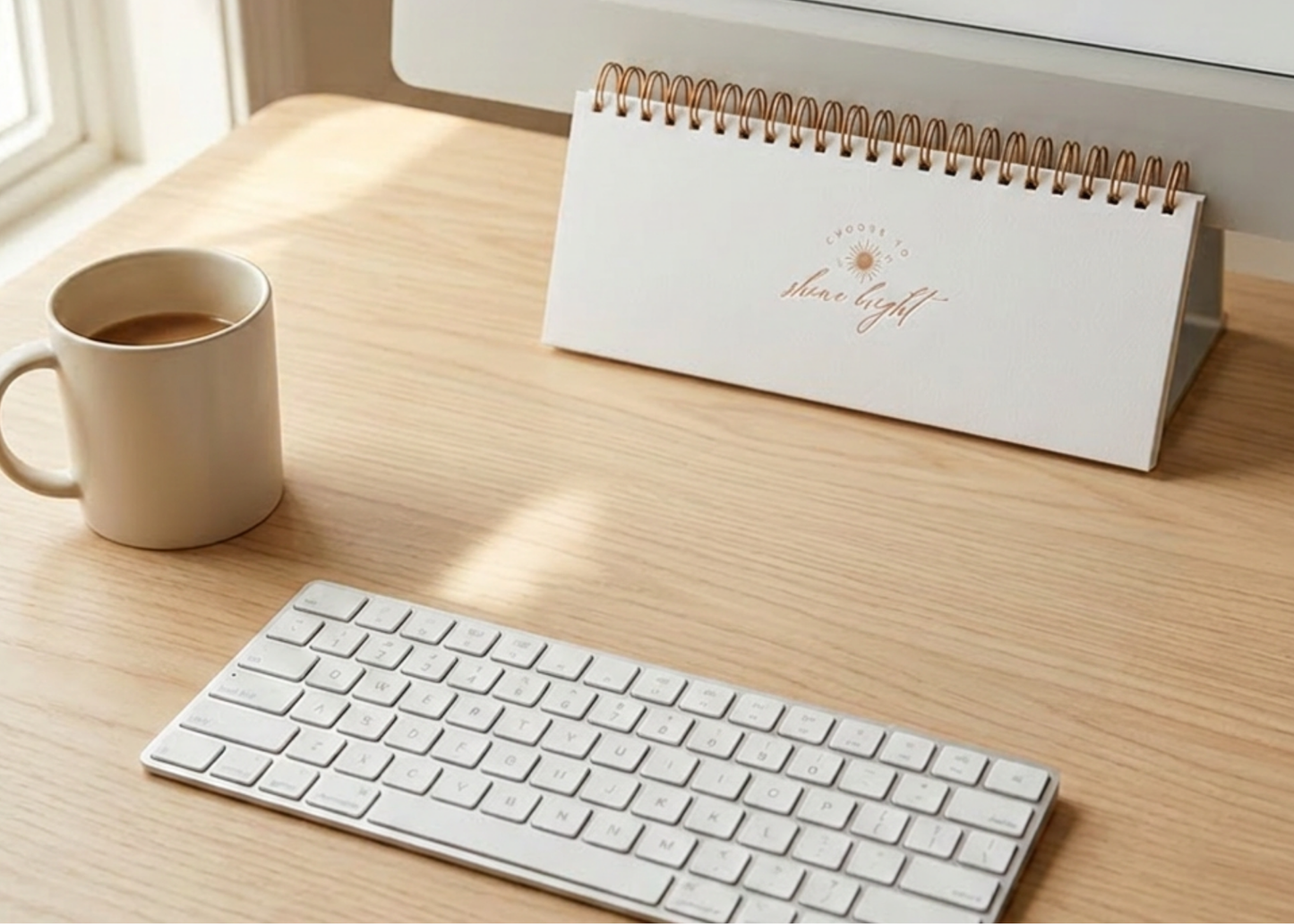 Shine Bright Keyboard Planner – Weekly Desk Planner, 52 Undated Weeks
