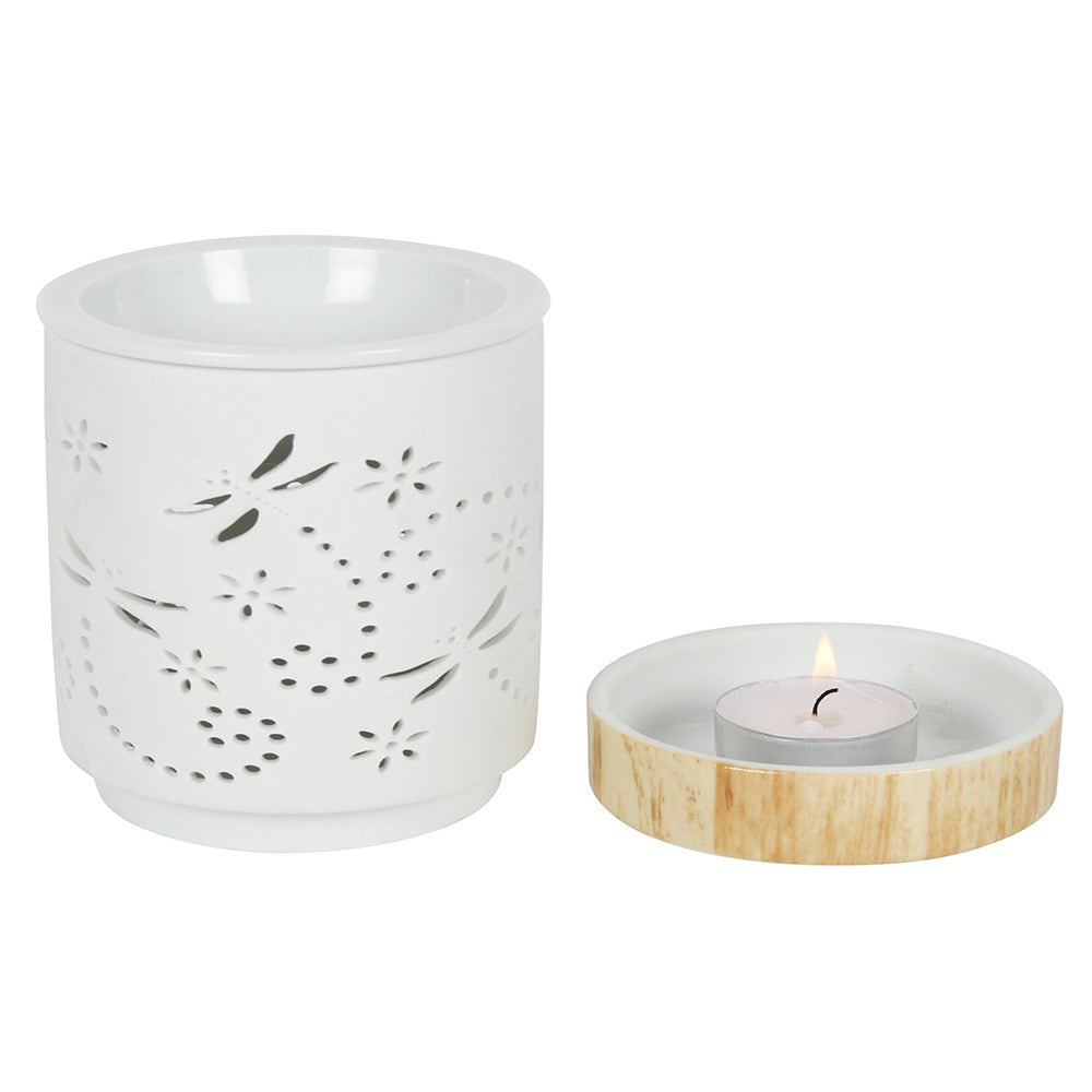 Dragonfly Matte Ceramic Oil Burner & Wax Warmer