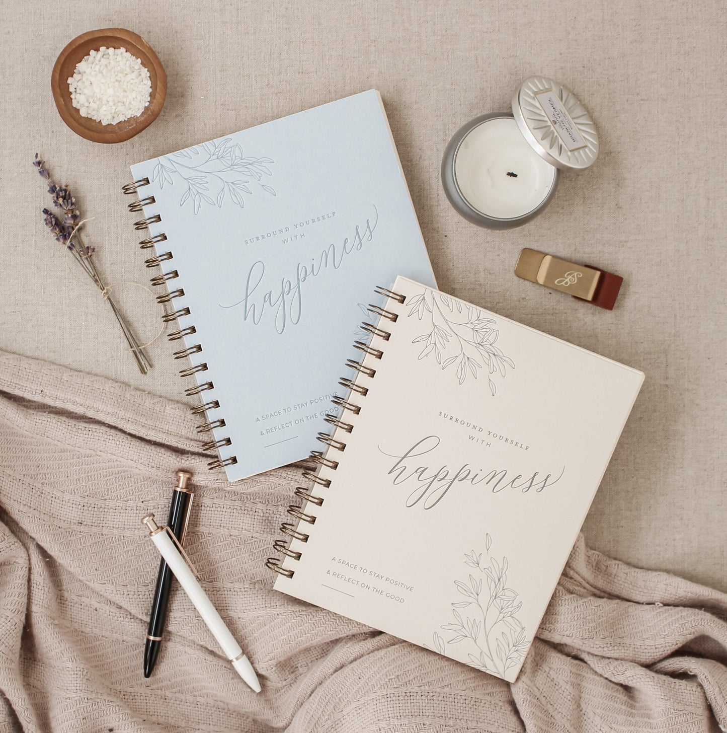 Surround Yourself with Happiness Journal – Daily Gratitude & Positivity, Full Year