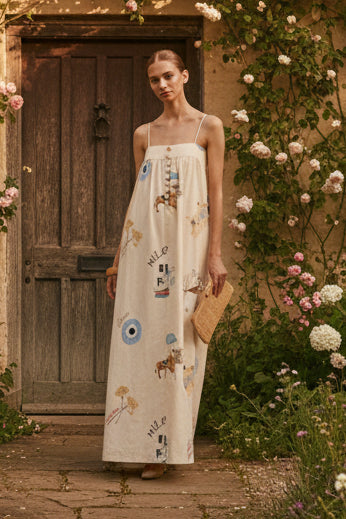 Bohemian Maxi Dress with Pockets