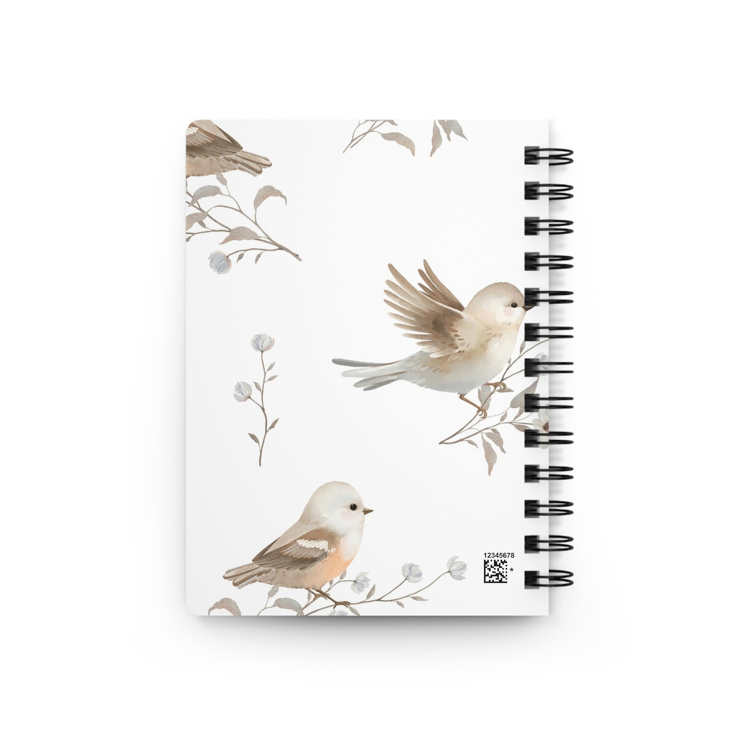 Bird & Blossom Spiral Notebook — Floral Bird Journal for Nature Lovers