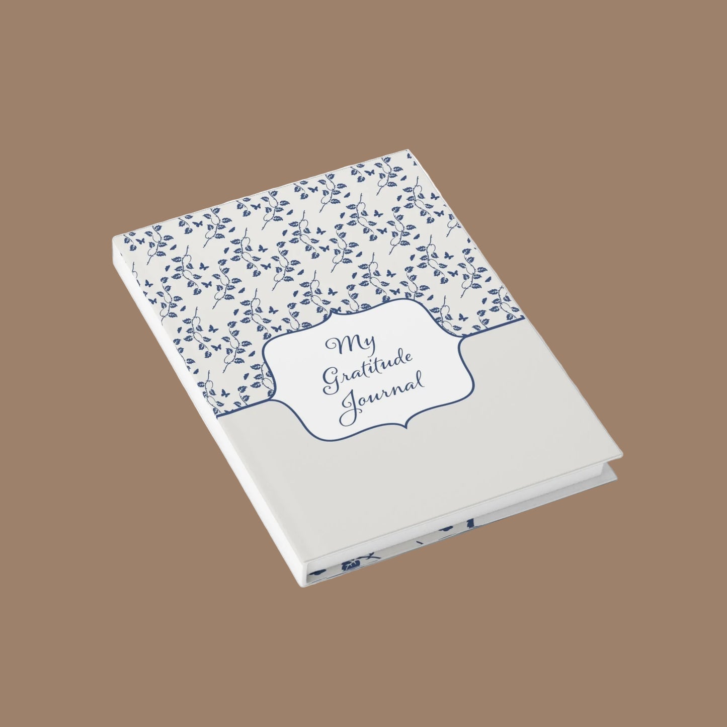 Gratitude Journal — Floral Ruled Notebook for Daily Reflection