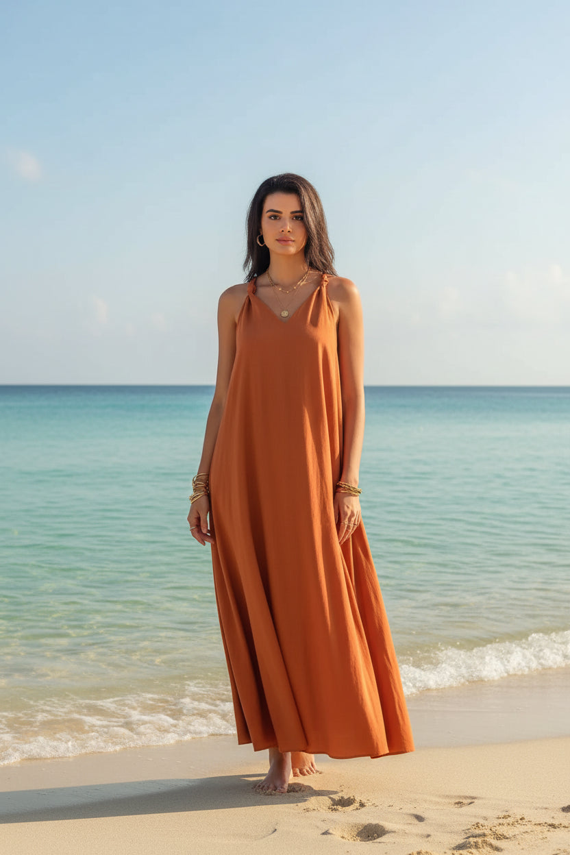 Maxi Twisted Back Dress