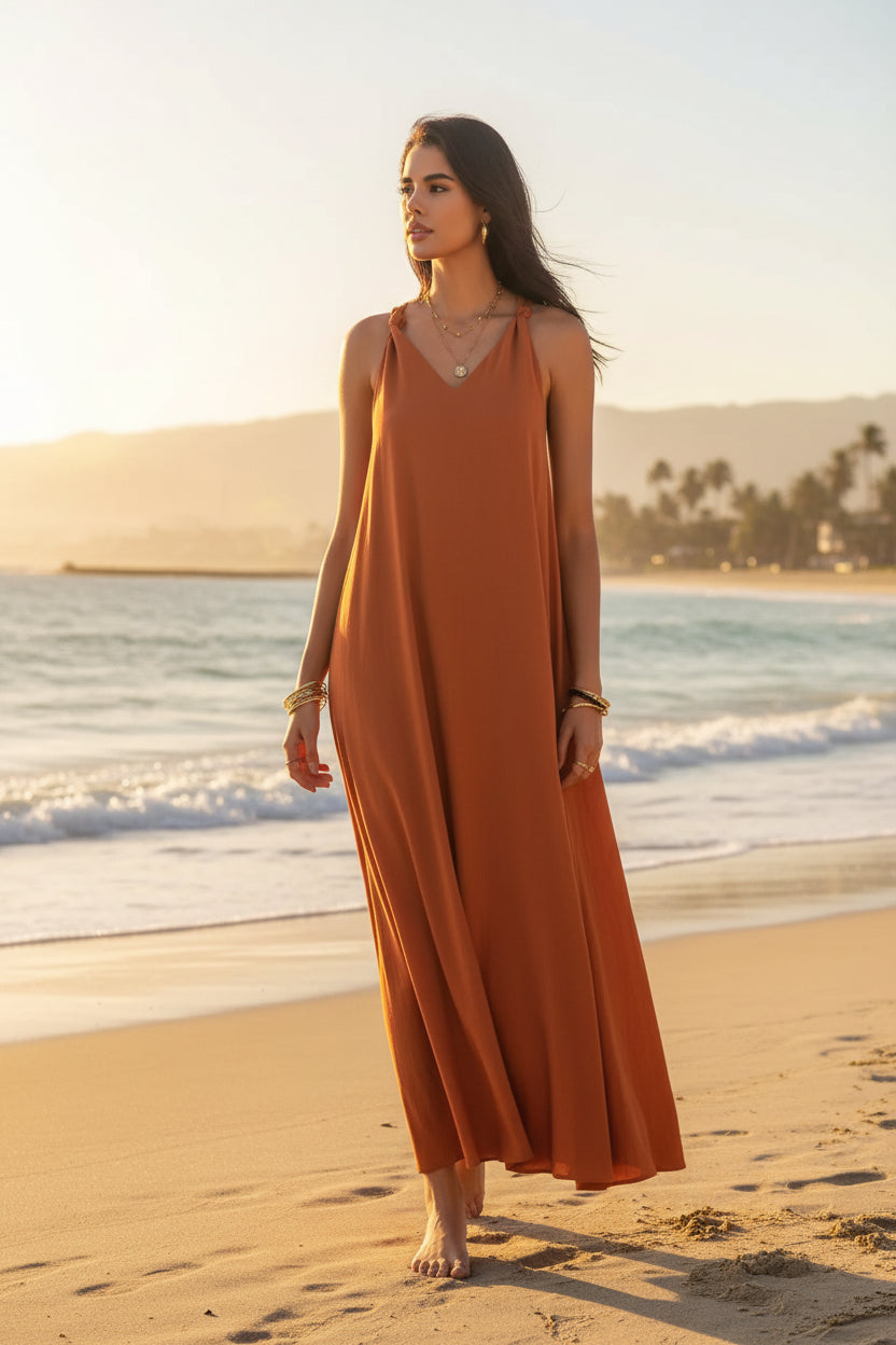 Maxi Twisted Back Dress