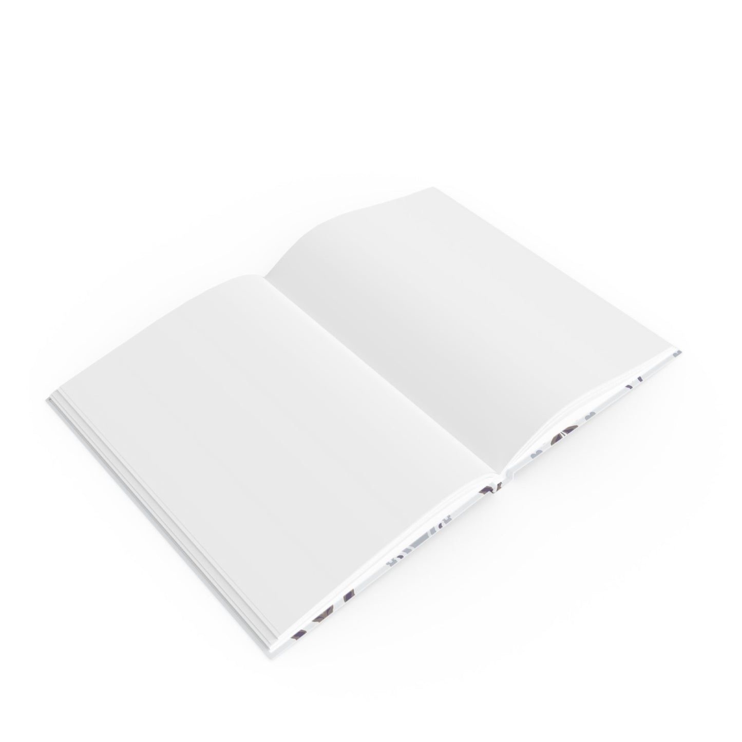 Hardback Journal — Elegant Gray Damask Pattern Notebook for Notes & Journaling