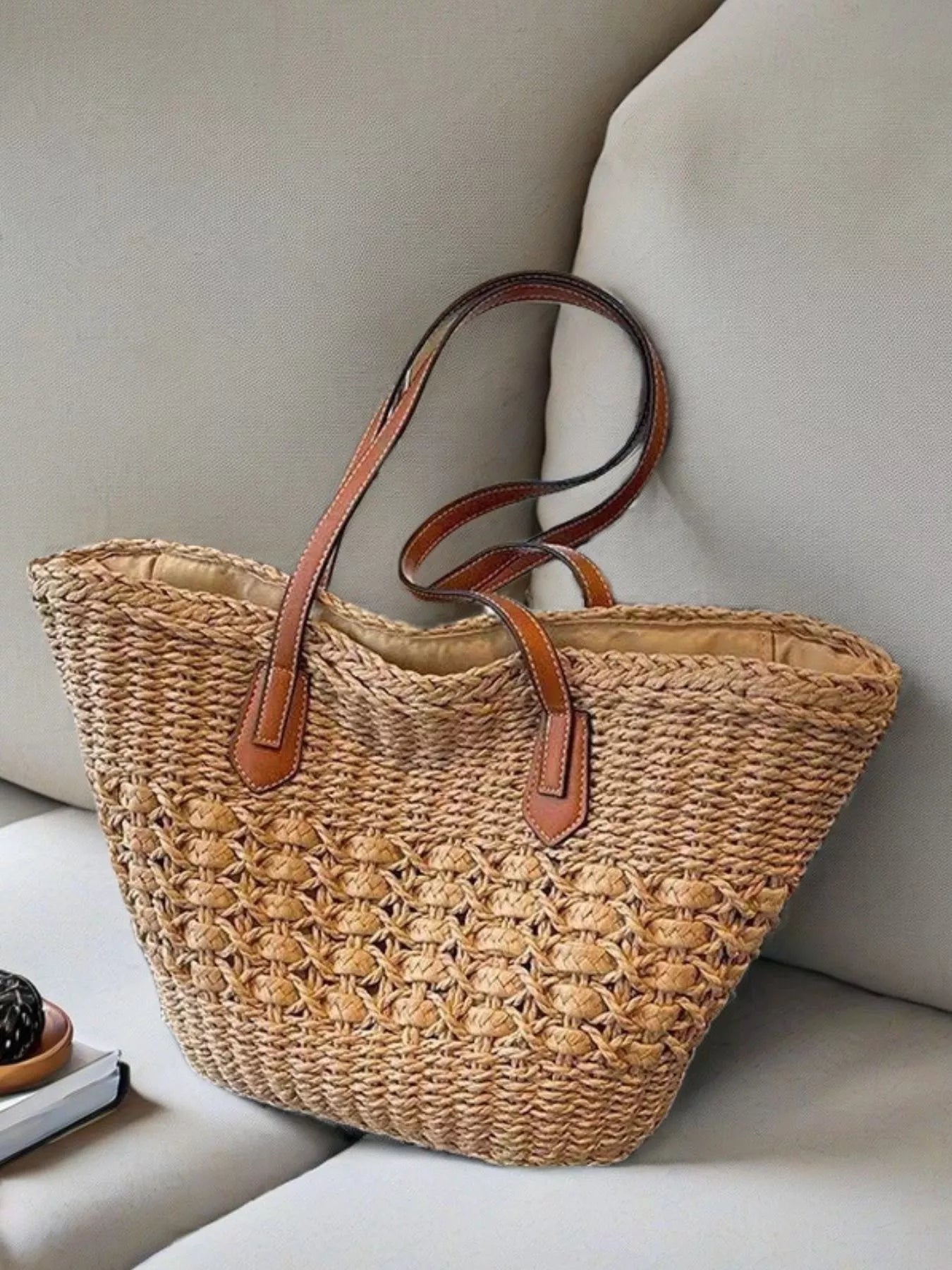 Handwoven Straw Shoulder Bag
