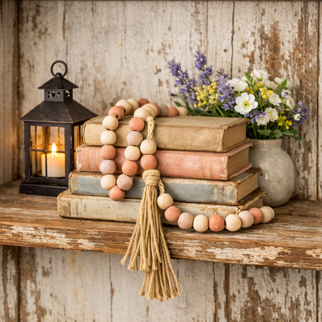 Pastel Spring Wood Bead Garland 60"