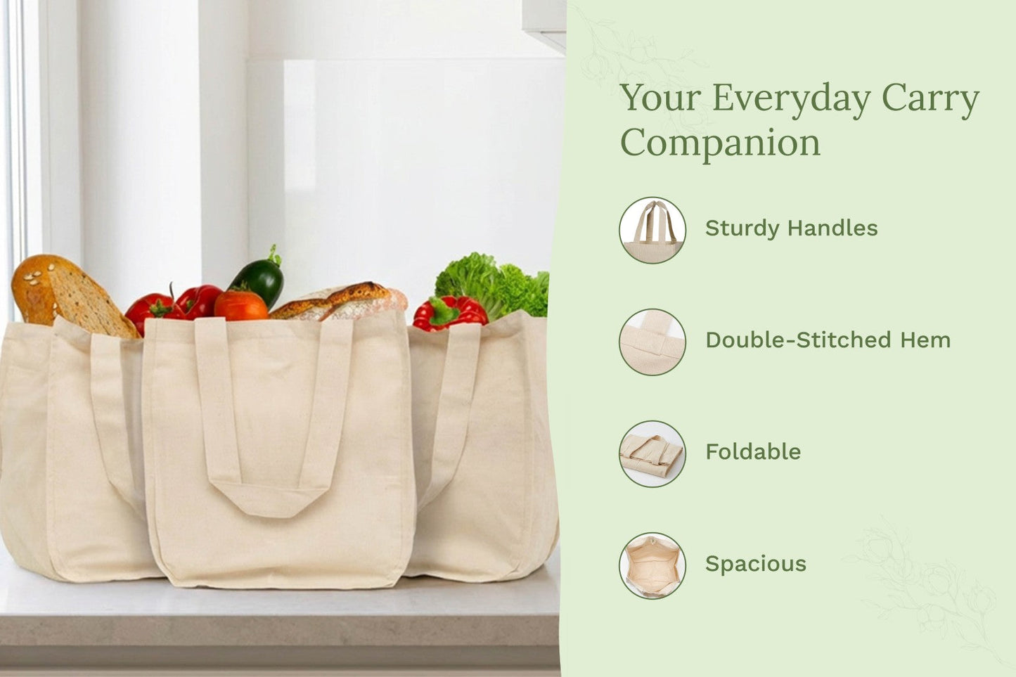 Organic Cotton Canvas Tote Bag