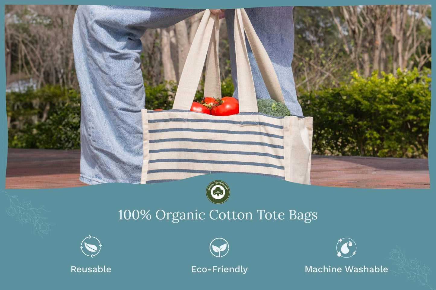 Organic Cotton Canvas Tote Bag