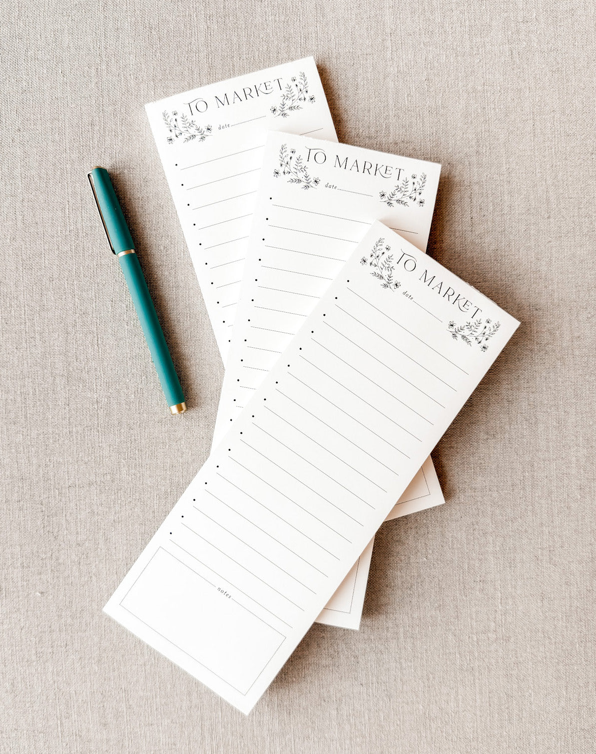 Floral To Market — Grocery & Checklist Notepad