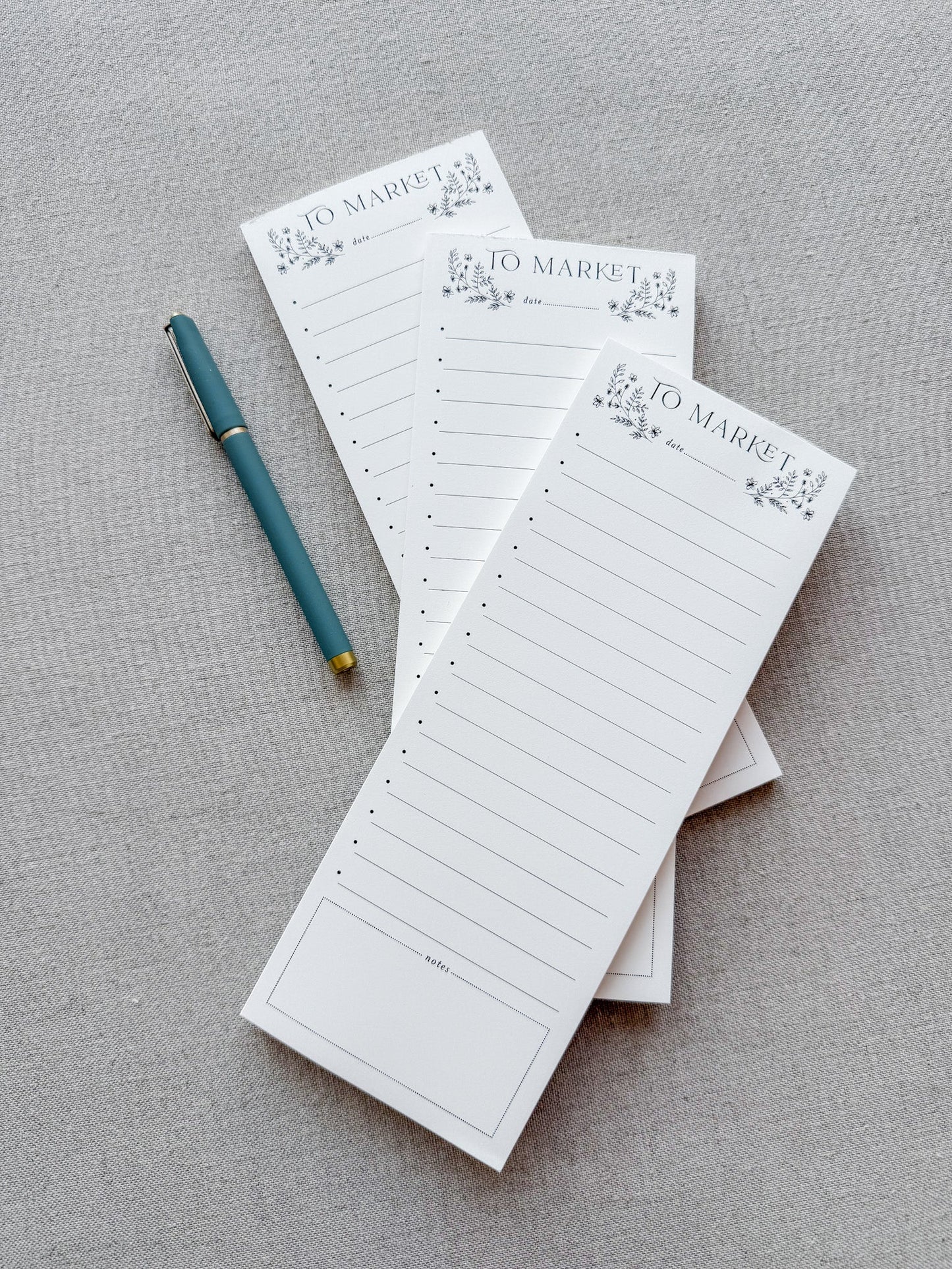 Floral To Market — Grocery & Checklist Notepad