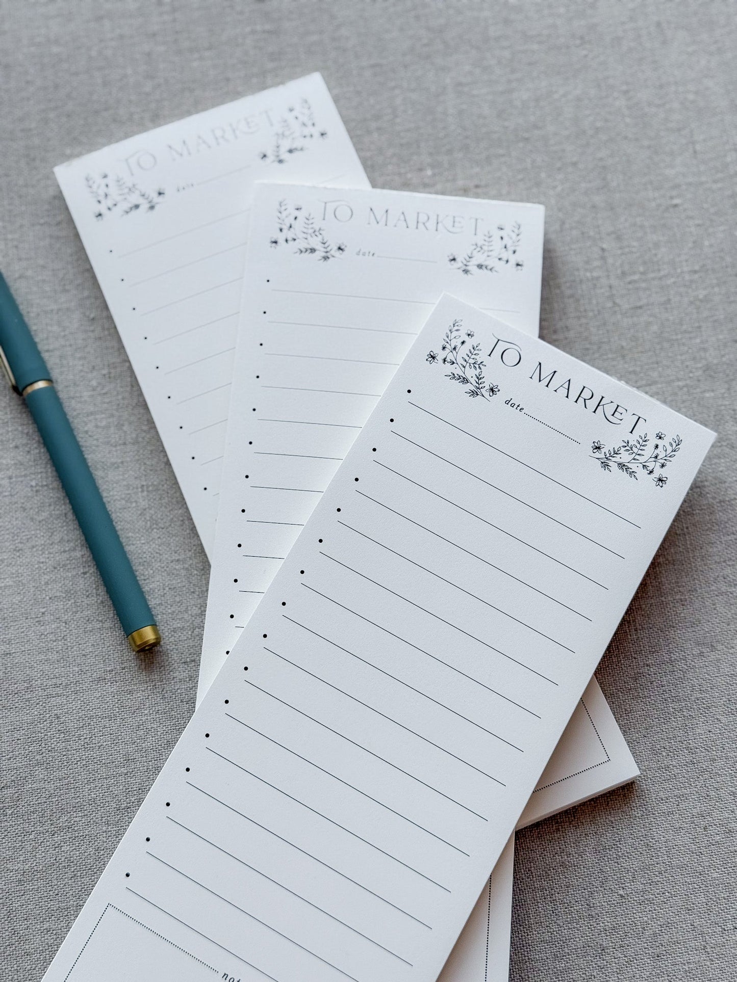 Floral To Market — Grocery & Checklist Notepad