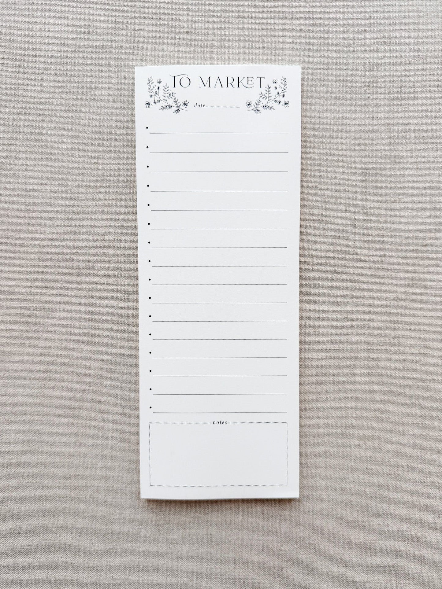 Floral To Market — Grocery & Checklist Notepad