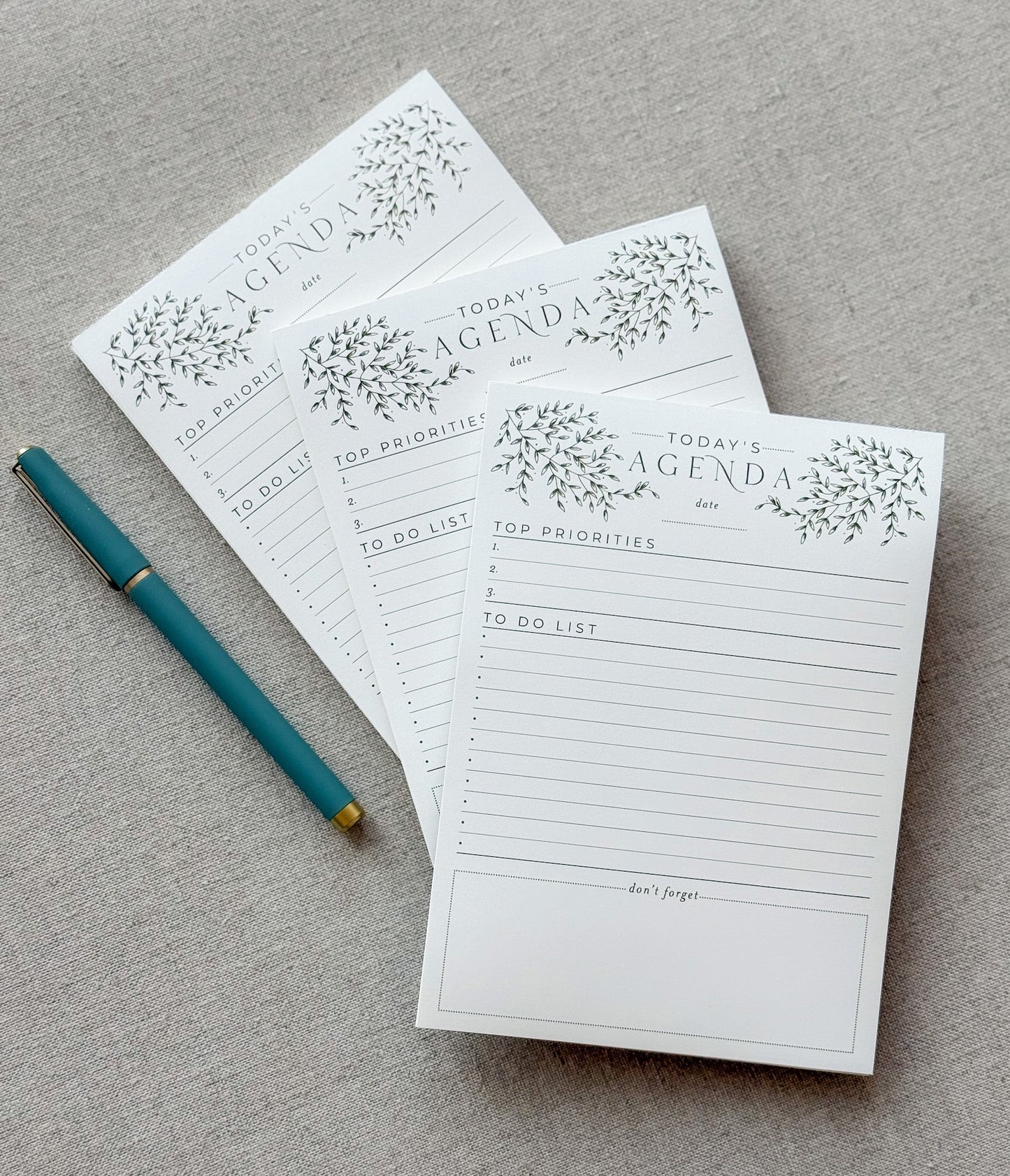 Today's Agenda — Daily Planner Notepad