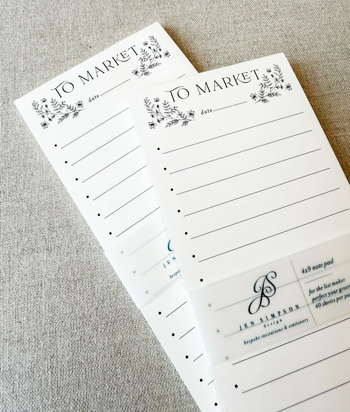 Floral To Market — Grocery & Checklist Notepad