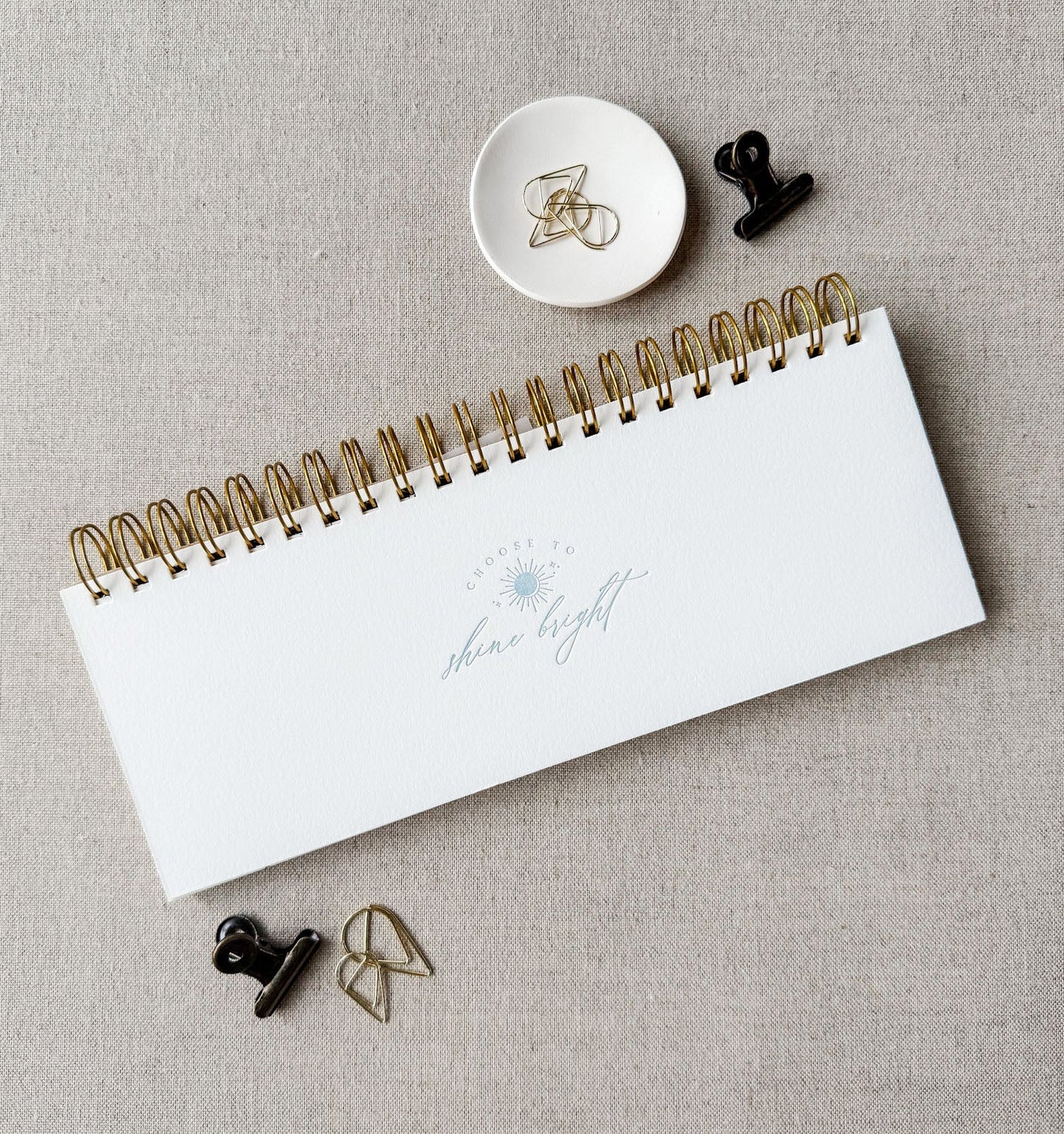 Shine Bright Keyboard Planner – Weekly Desk Planner, 52 Undated Weeks