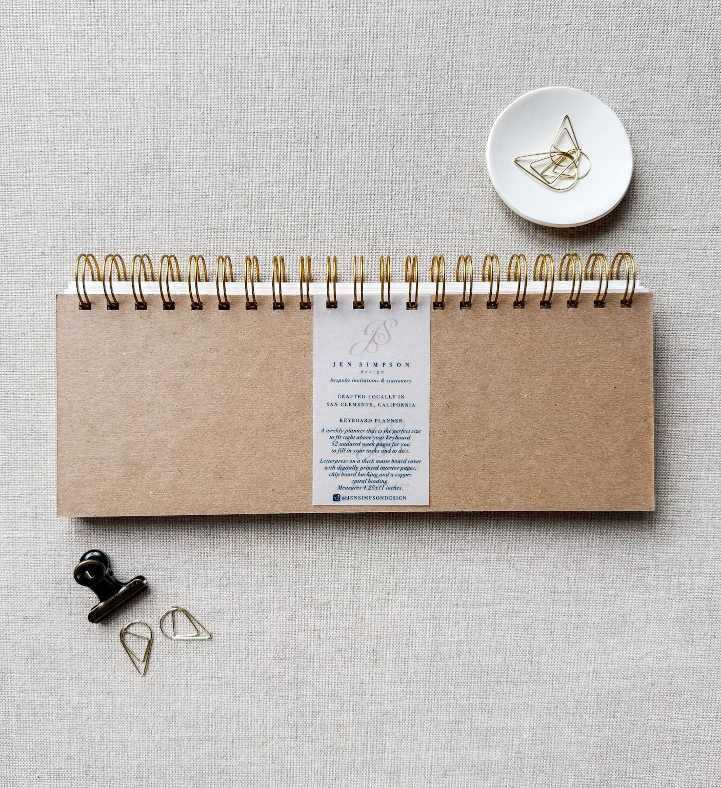 Shine Bright Keyboard Planner – Weekly Desk Planner, 52 Undated Weeks