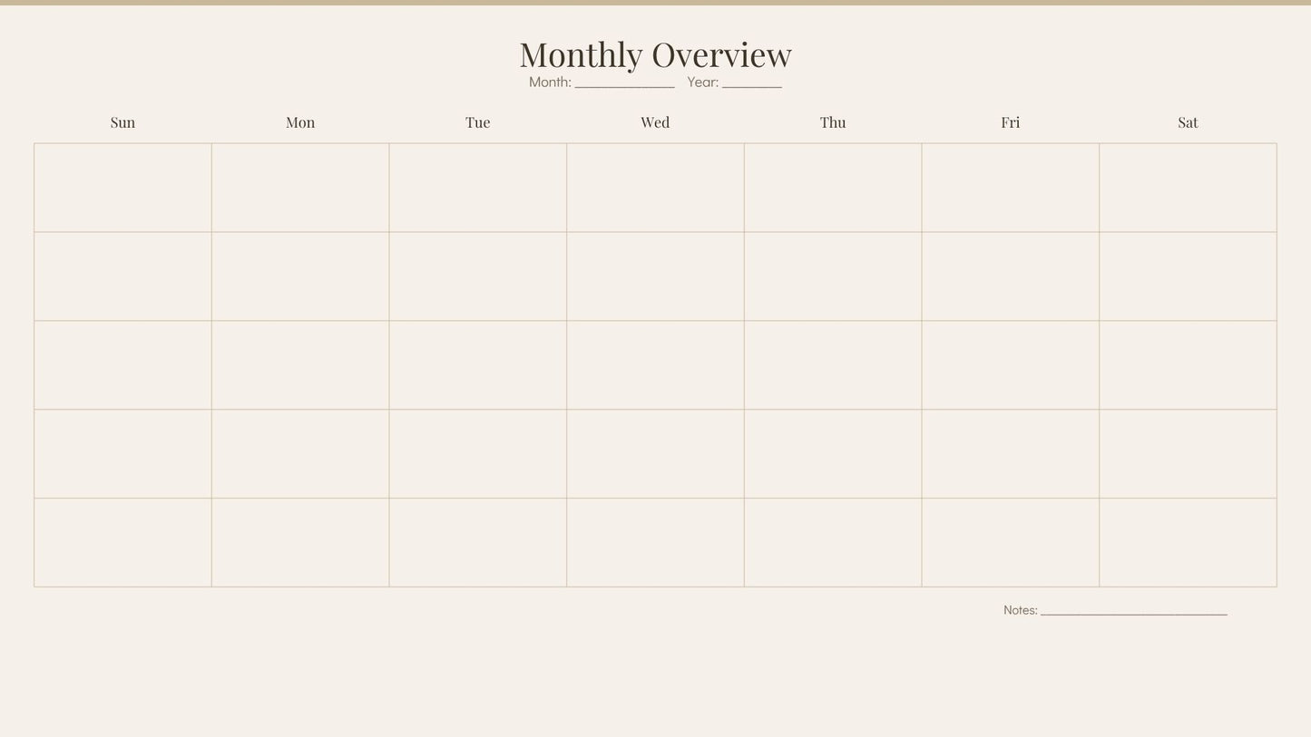Cottage Calm Digital Planner