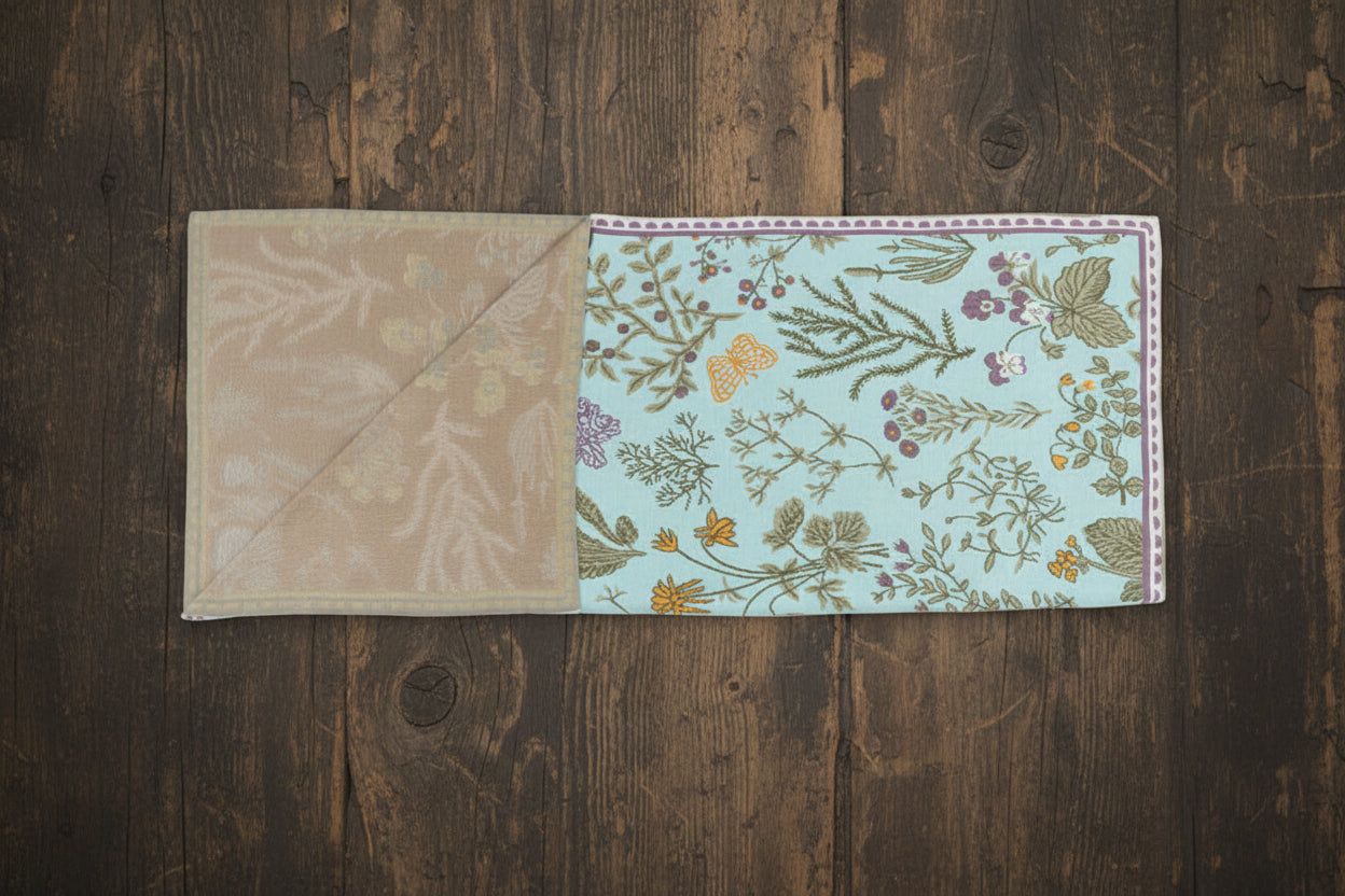 Western Skies Meadow Throw – Mesa Aqua | 100% Cotton Knit Blanket