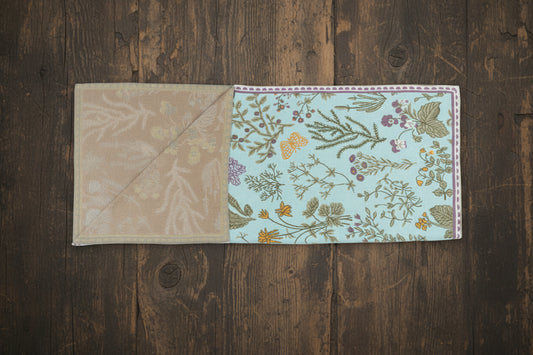 Western Skies Meadow Throw – Mesa Aqua | 100% Cotton Knit Blanket