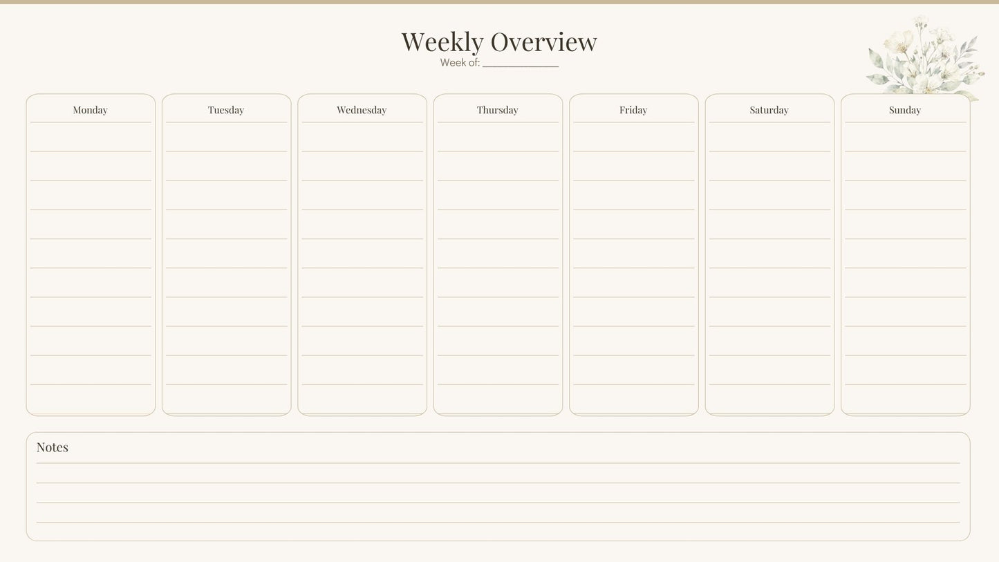 Cottage Calm Digital Planner