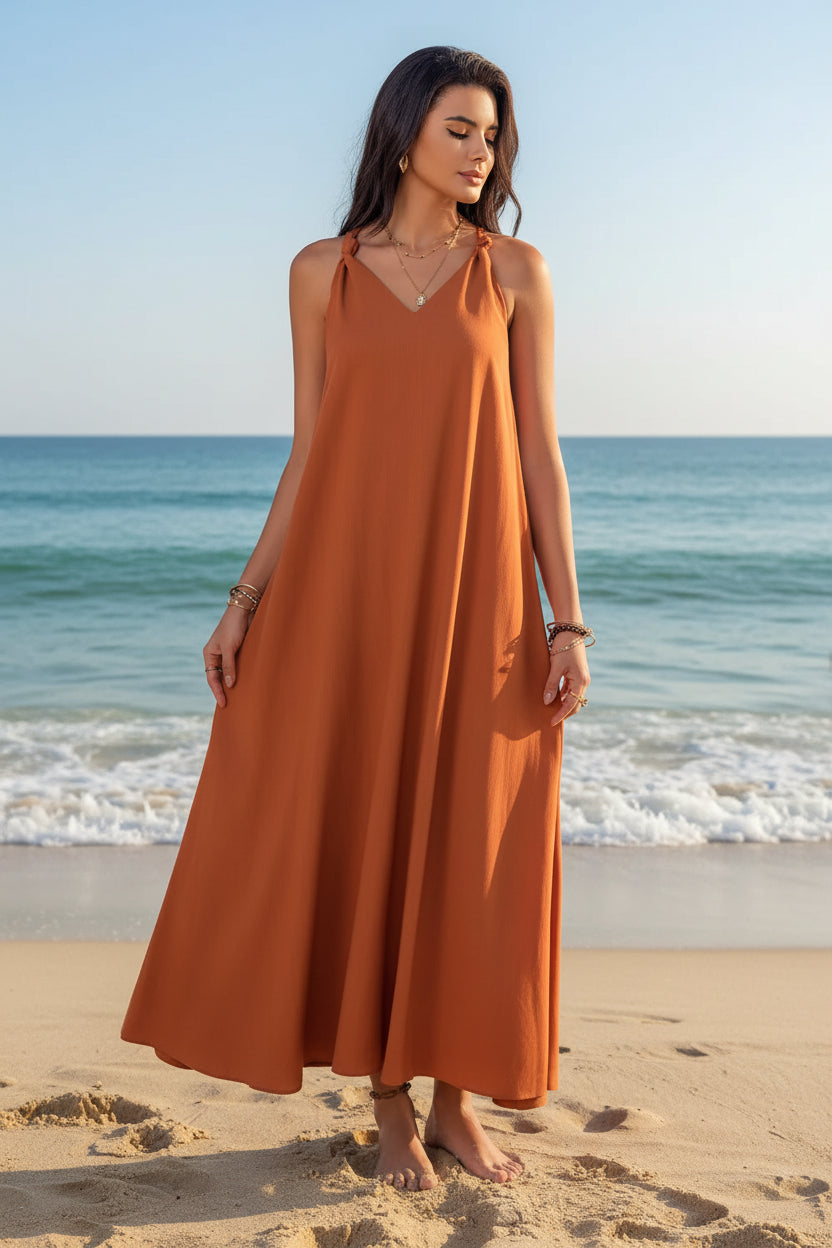 Maxi Twisted Back Dress