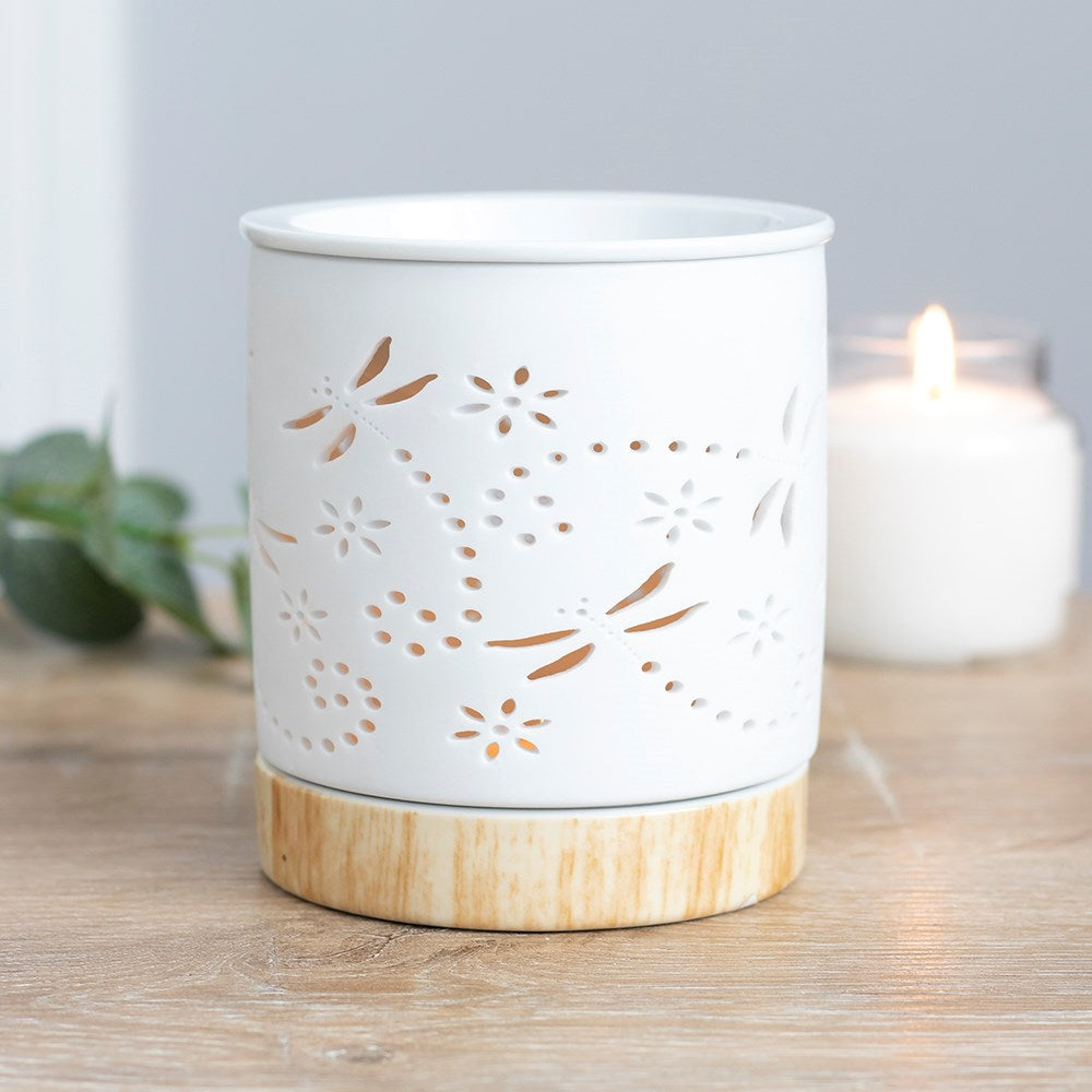Dragonfly Matte Ceramic Oil Burner & Wax Warmer