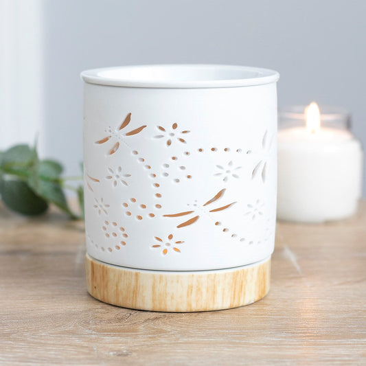 Dragonfly Matte Ceramic Oil Burner & Wax Warmer