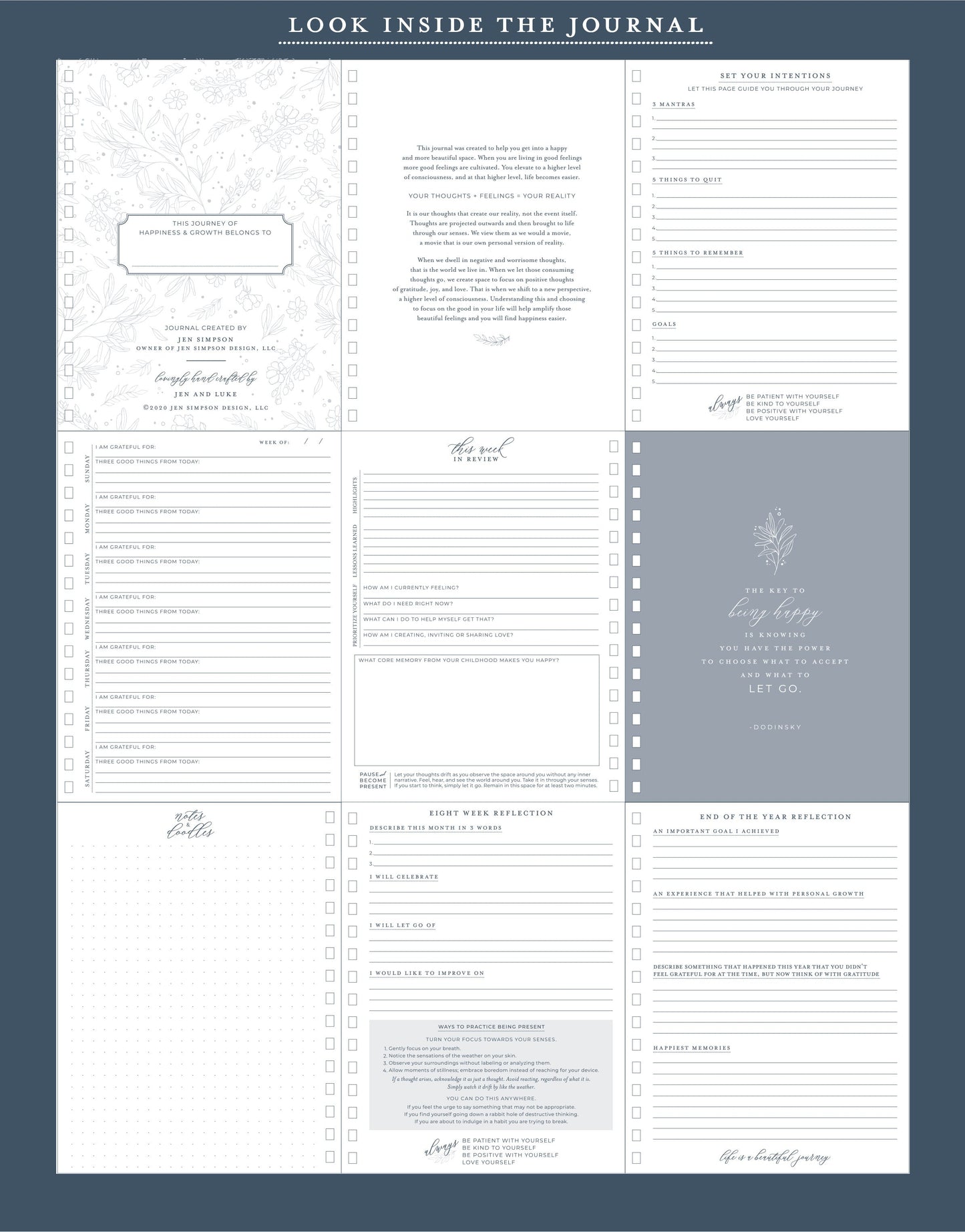 Surround Yourself with Happiness // A Daily Journal to Manifest Happiness, Gratitude, and Personal Growth