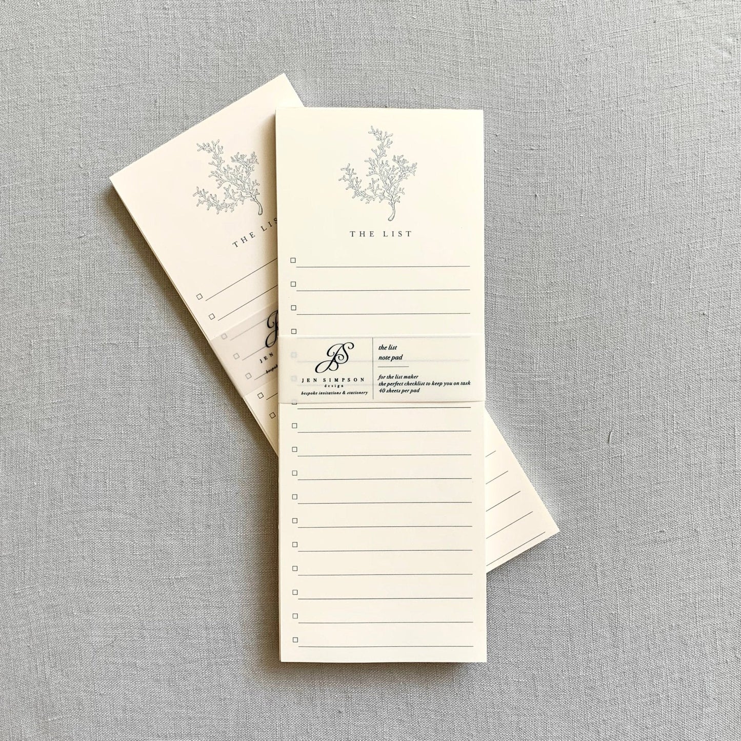 Sea Side Coral Notepad – Grocery & List Notepad, 40 Sheets