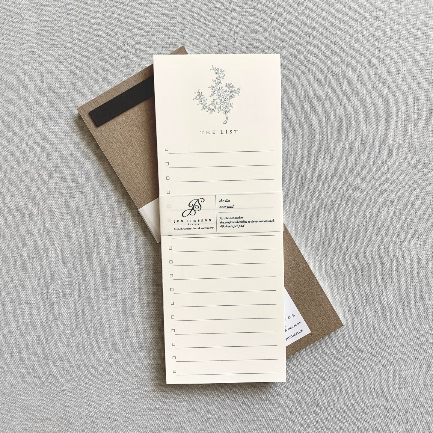 Sea Side Coral Notepad – Grocery & List Notepad, 40 Sheets