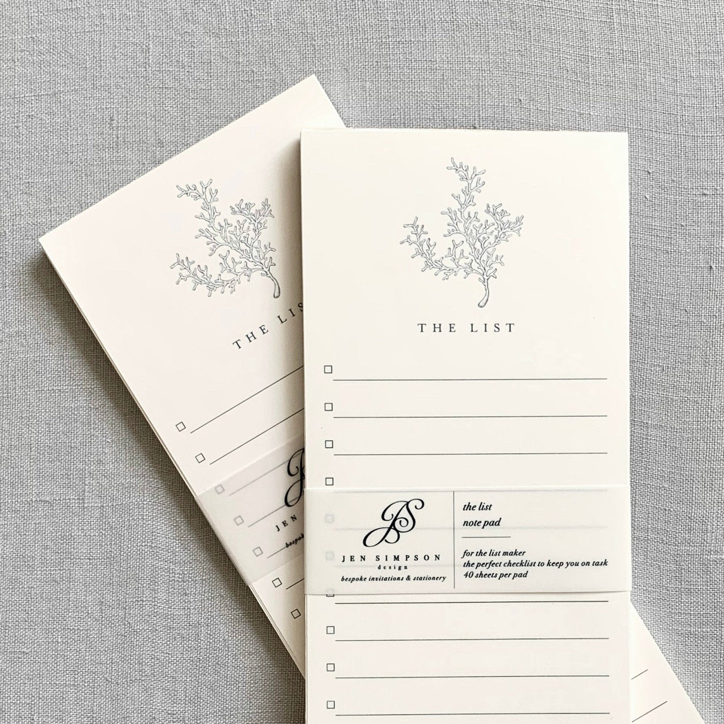 Sea Side Coral Notepad – Grocery & List Notepad, 40 Sheets