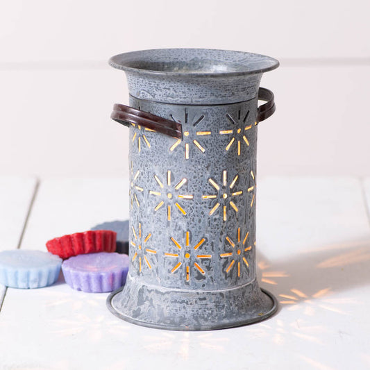 Starburst Farmhouse Wax Warmer – Weathered Zinc Finish