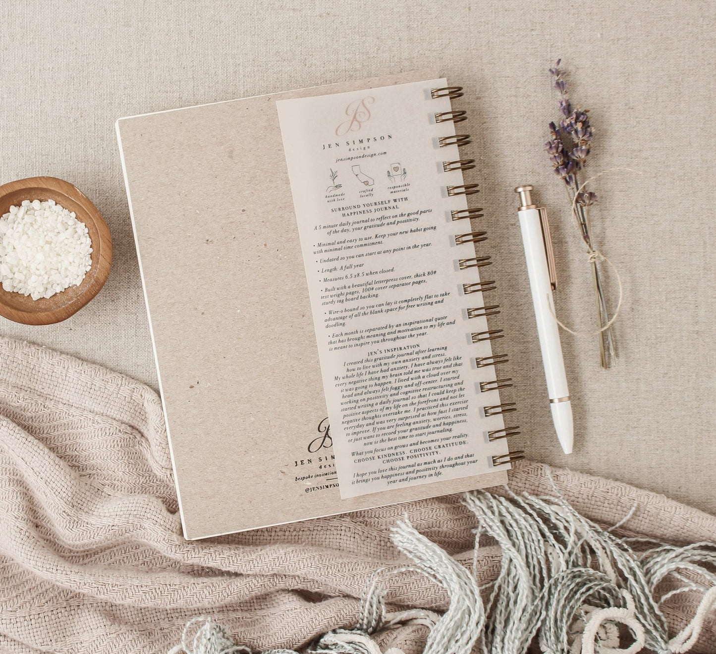 Surround Yourself with Happiness Journal – Daily Gratitude & Positivity, Full Year